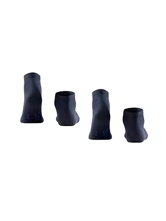 FALKE | Socquettes de sport lot de 2 "Happy" (gris clair chiné) | blau
